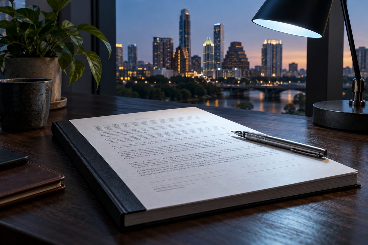 Formal non-binding skincare specification contract and terms documentation