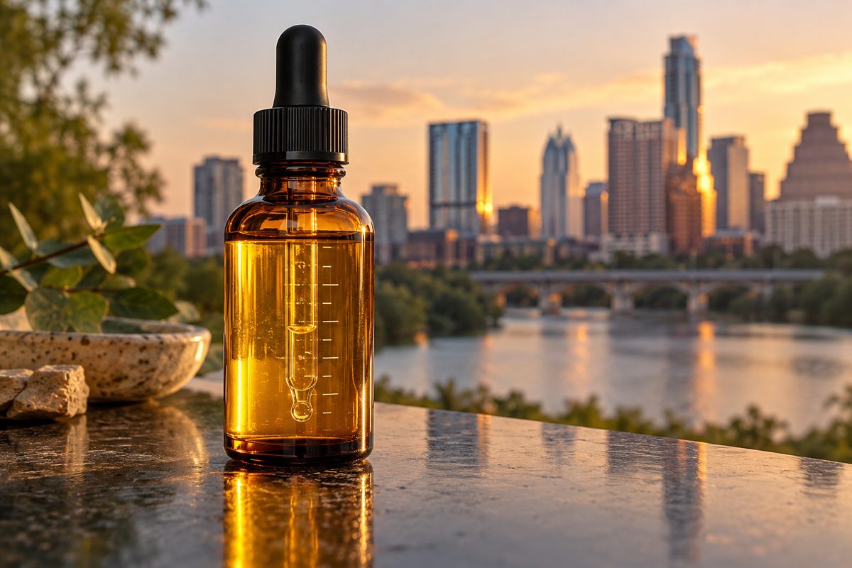 15% Tetrahexyldecyl Ascorbate lipid-soluble vitamin C in amber graduated glass vial